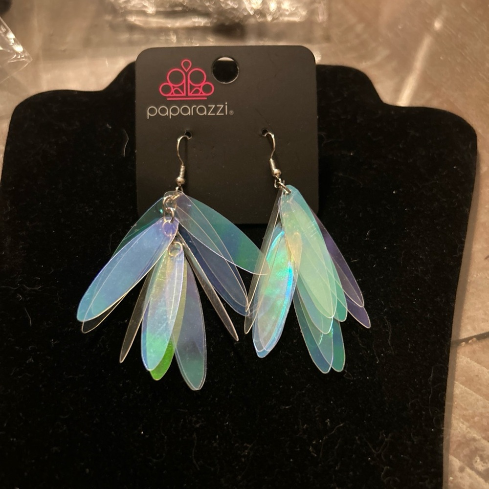 Paparazzi Shimmering Blue-Green Earrings